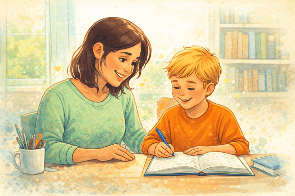 Dislektik.si mama in otrok pri učenju