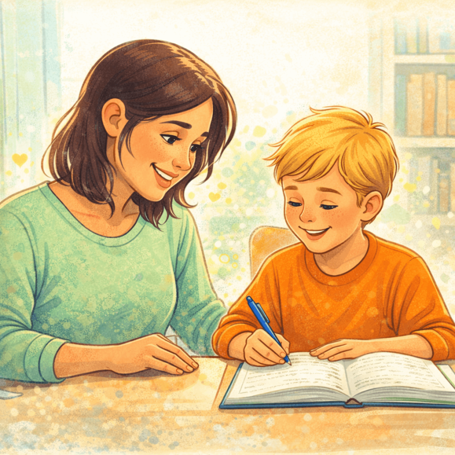 Dislektik.si mama in otrok pri učenju